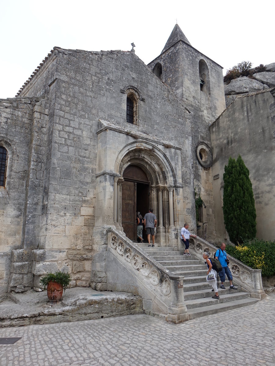 Les Baux-de-Provence, Kirche St-Vincent, erbaut im 12. Jahrhundert (25.09.2017)