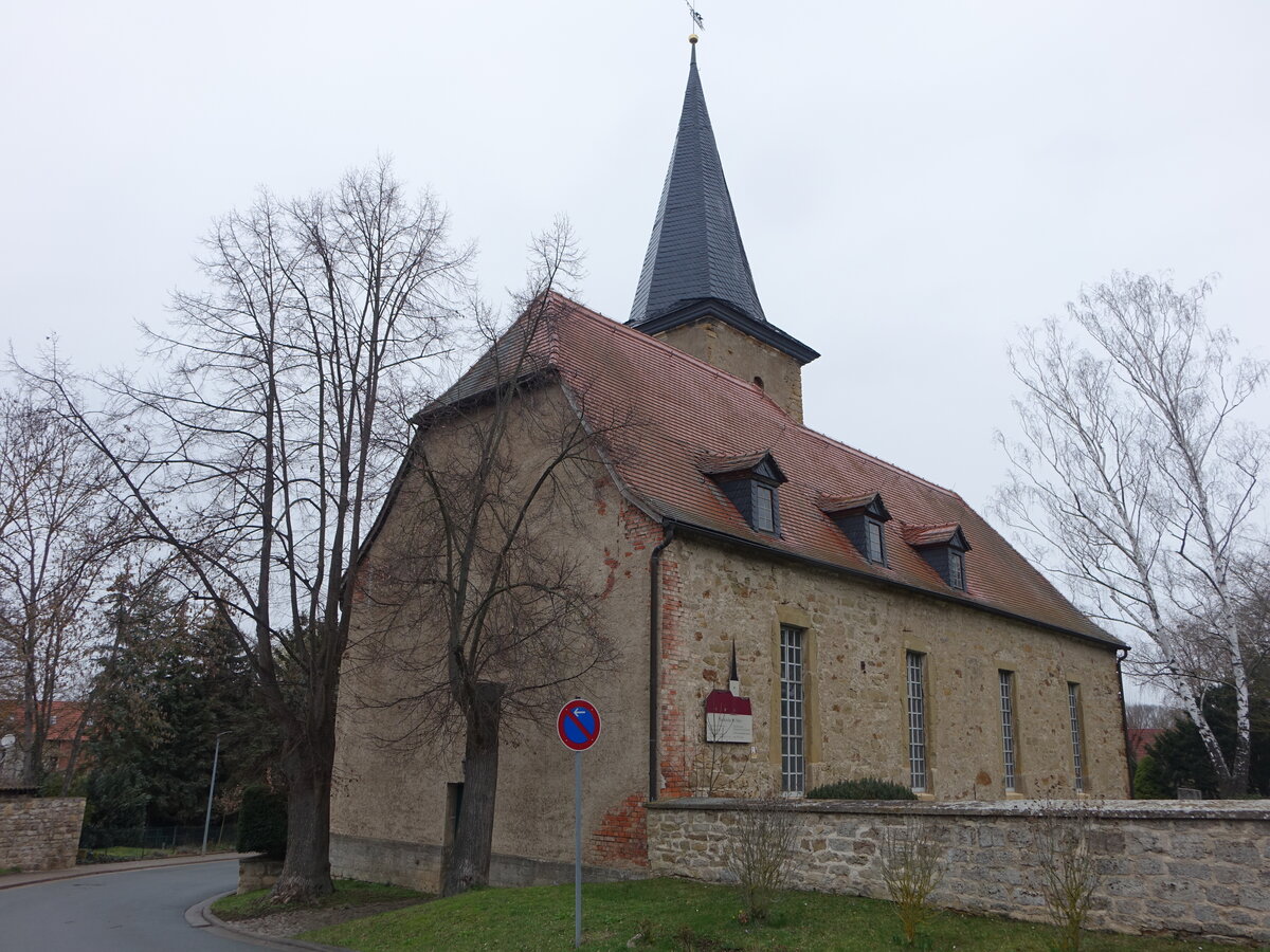 Leutenthal, evangelische St. Vitus Kirche, erbaut von 1717 bis 1719 (26.03.2023)
