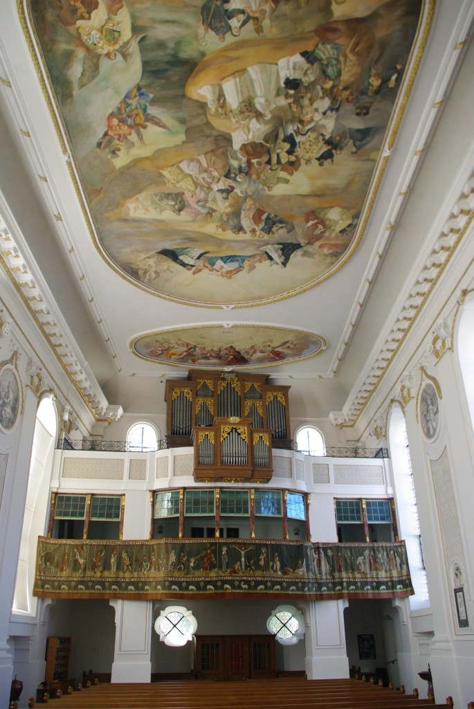 Leutkirch, Orgelempore der Schlosskirche St. Maria vom Schloss Zeil (14.03.2012)