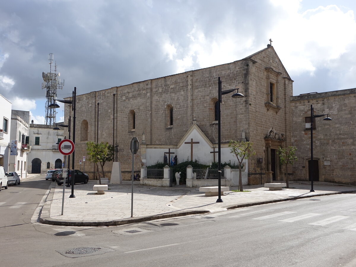 Leverano, Pfarrkirche St. Maria delle Grazie, erbaut im 15. Jahrhundert (02.03.2023)