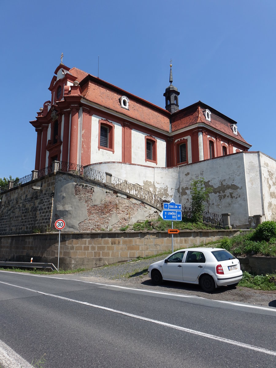 Libechov / Liboch, gotische Pfarrkirche St. Gallus, erbaut im 14. Jahrhundert (28.06.2020)