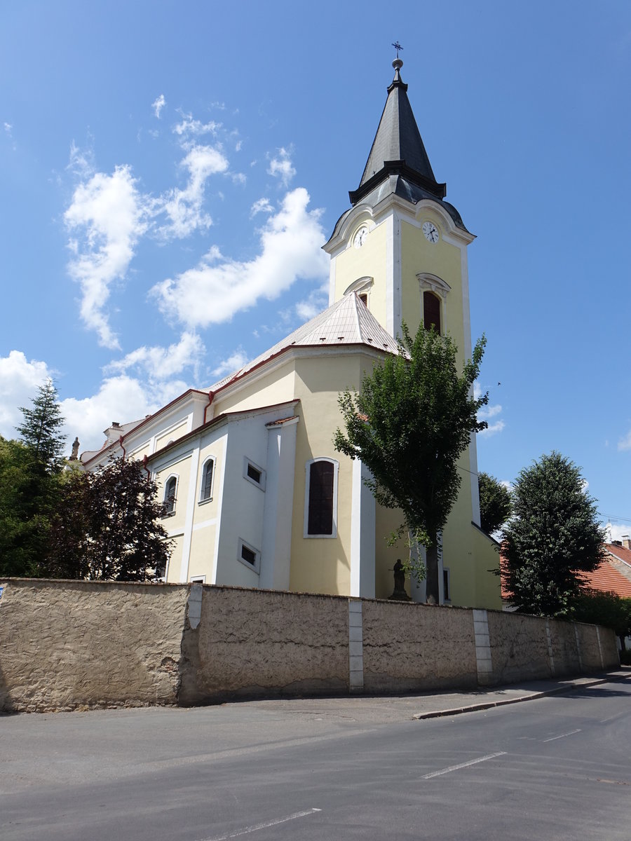 Libochovice / Libochowitz, Allerheiligenkirche, erbaut von 1700 bis 1705 (27.06.2020)