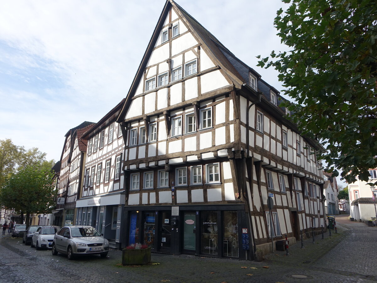 Lich, Fachwerkhaus von 1470 in der Httengasse (31.10.2021)