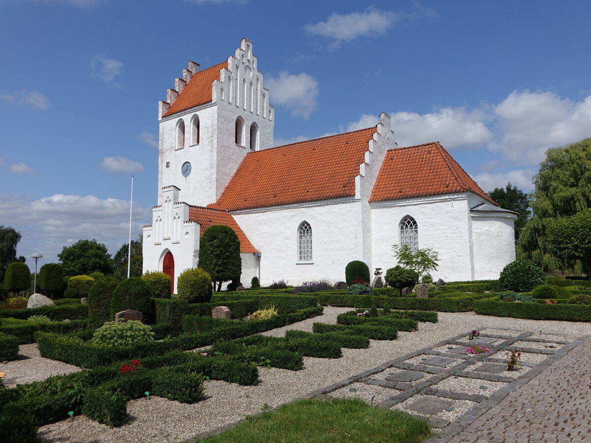 Lidemark, evangelische Kirche, erbaut im 12. Jahrhundert (22.07.2021)