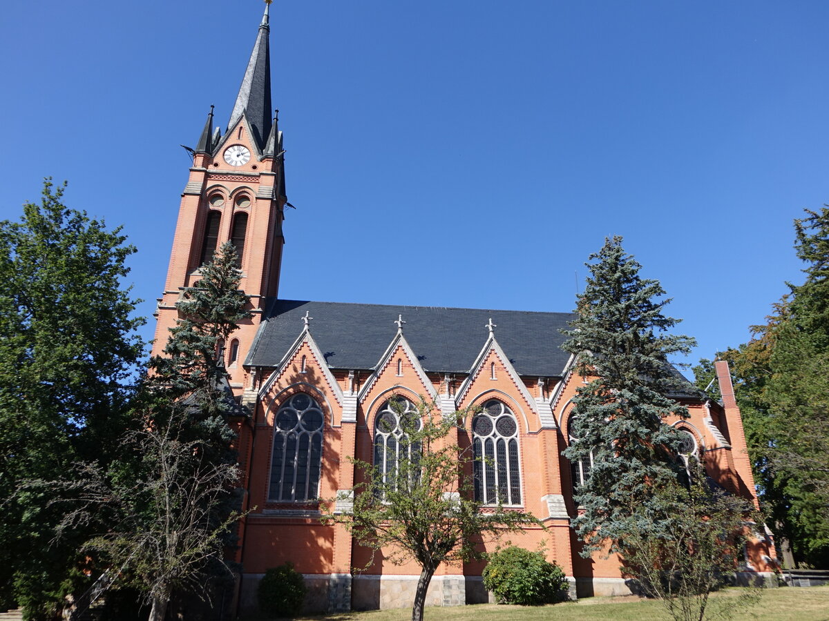 Limbach-Oberfrohna, evangelische Lutherkirche, erbaut von 1891 bis 1893 (16.09.2023)