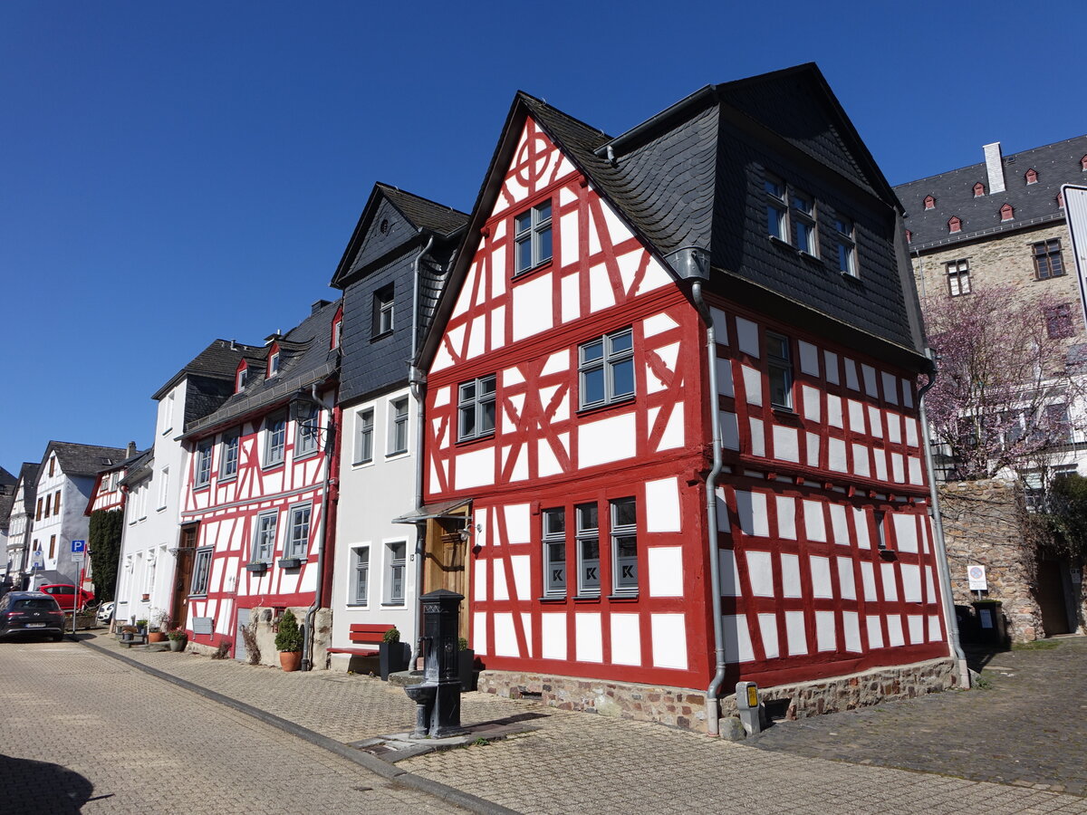 Limburg, historische Fachwerkhuser am Romarkt (19.03.2022)