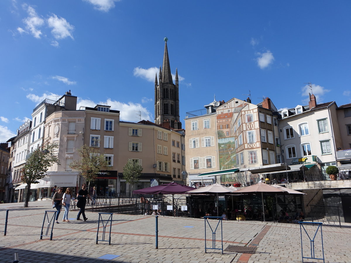 Limoges, historische Huser am Place de la Motte (14.07.2017)