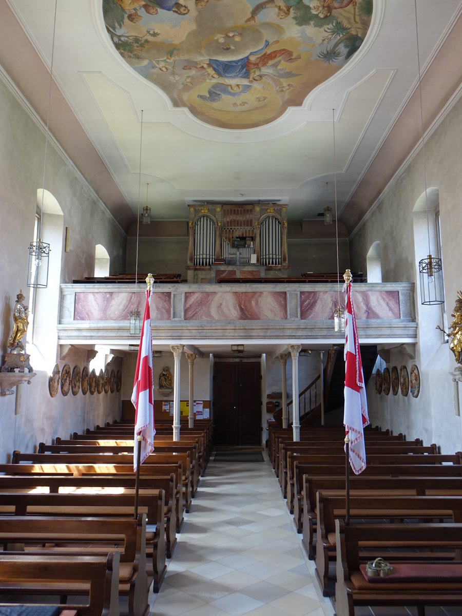 Lindach, Orgelempore in der St. Antonius Kirche (28.05.2017)