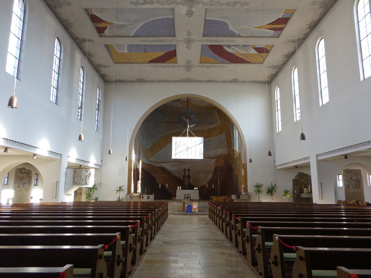 Lindau, Innenraum der kath. Pfarrkirche St. Josef (20.02.2021)