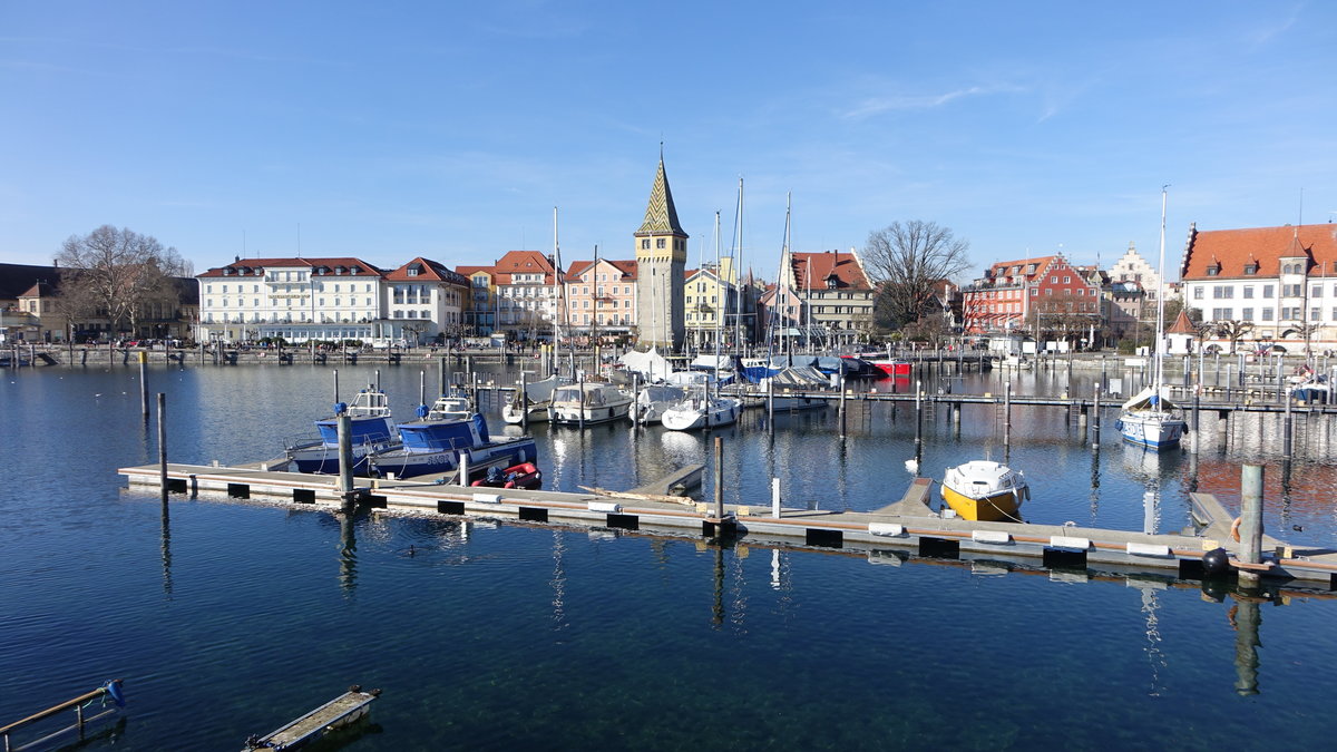 Lindau, Mangturm am Hafenplatz, erbaut im 12. Jahrhundert, ehem. Leuchtturm (20.02.2021)