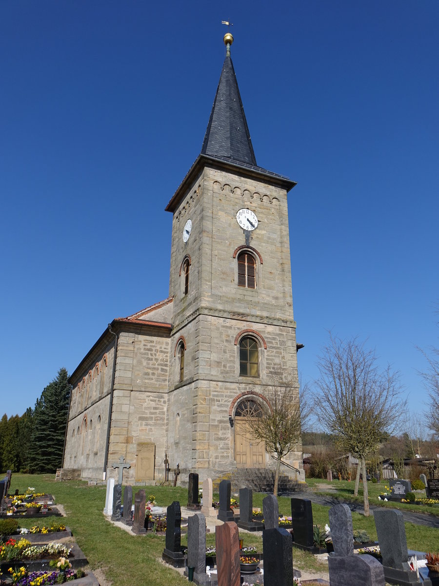 Lindenau, Ev. Pfarrkirche St. Matthus, erbaut 1842 (08.04.2018)