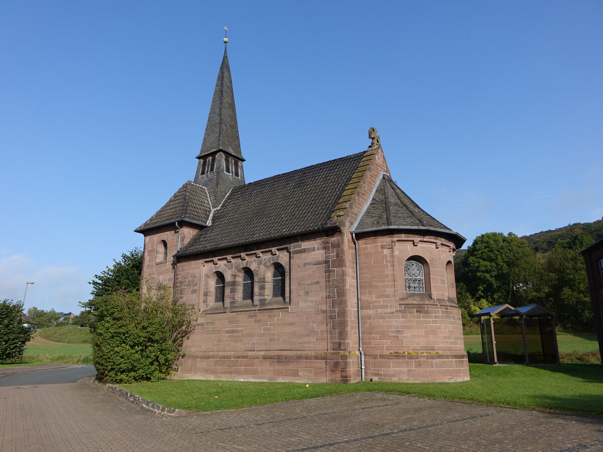 Linse, evangelische Liebfrauenkapelle, erbaut durch Adolf Quensen (30.09.2023)