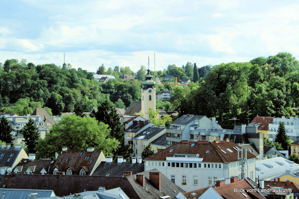 Linz, Ansichten vom Landhausturm ... aufgenommen am 5.7.2014