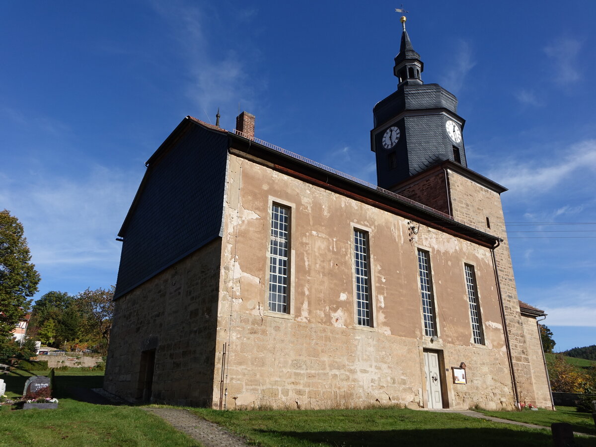 Lippersdorf, evangelische St. Nicolai Kirche, erbaut um 1630 (20.10.2022)