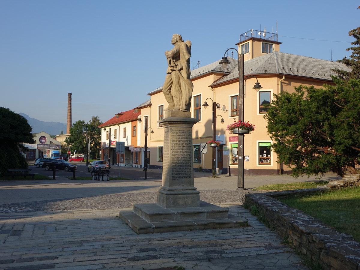 Liptovsky Mikulas / Sankt Nikolaus in der Liptau, Janku Kral Denkmal am Namesti Osloboditelov (07.08.2020)