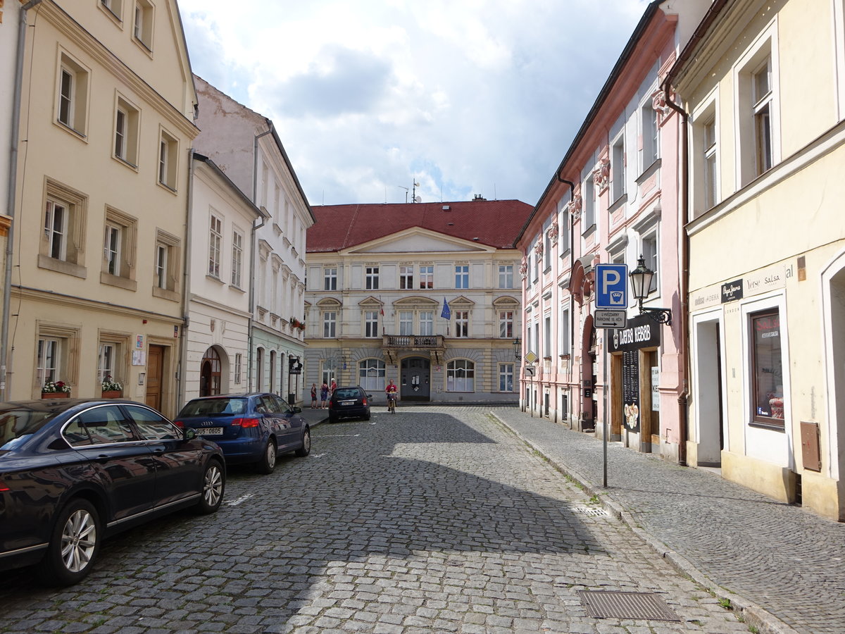 Litomerice / Leitmeritz, historische Häuser in Michalska Straße (27.06.2020)