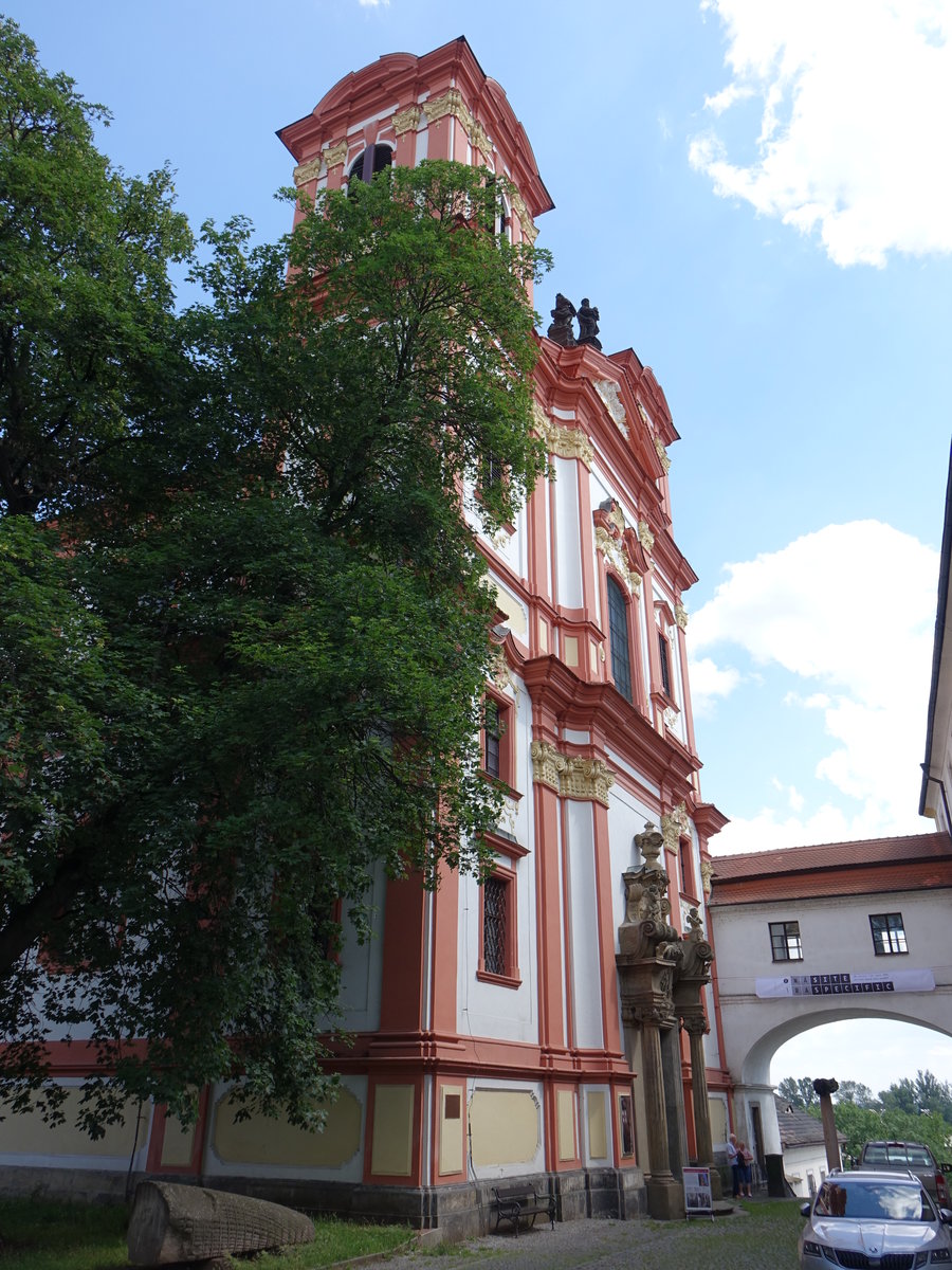 Litomerice / Leitmeritz, Jesuitenkirche Maria Verkndigung, erbaut von 1689 bis 1701, heute Kunstgalerie (27.06.2020)