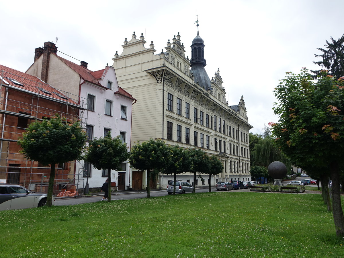 Litomysl / Leitomischl, Gebude am Komenskeho Namesti (29.06.2020)