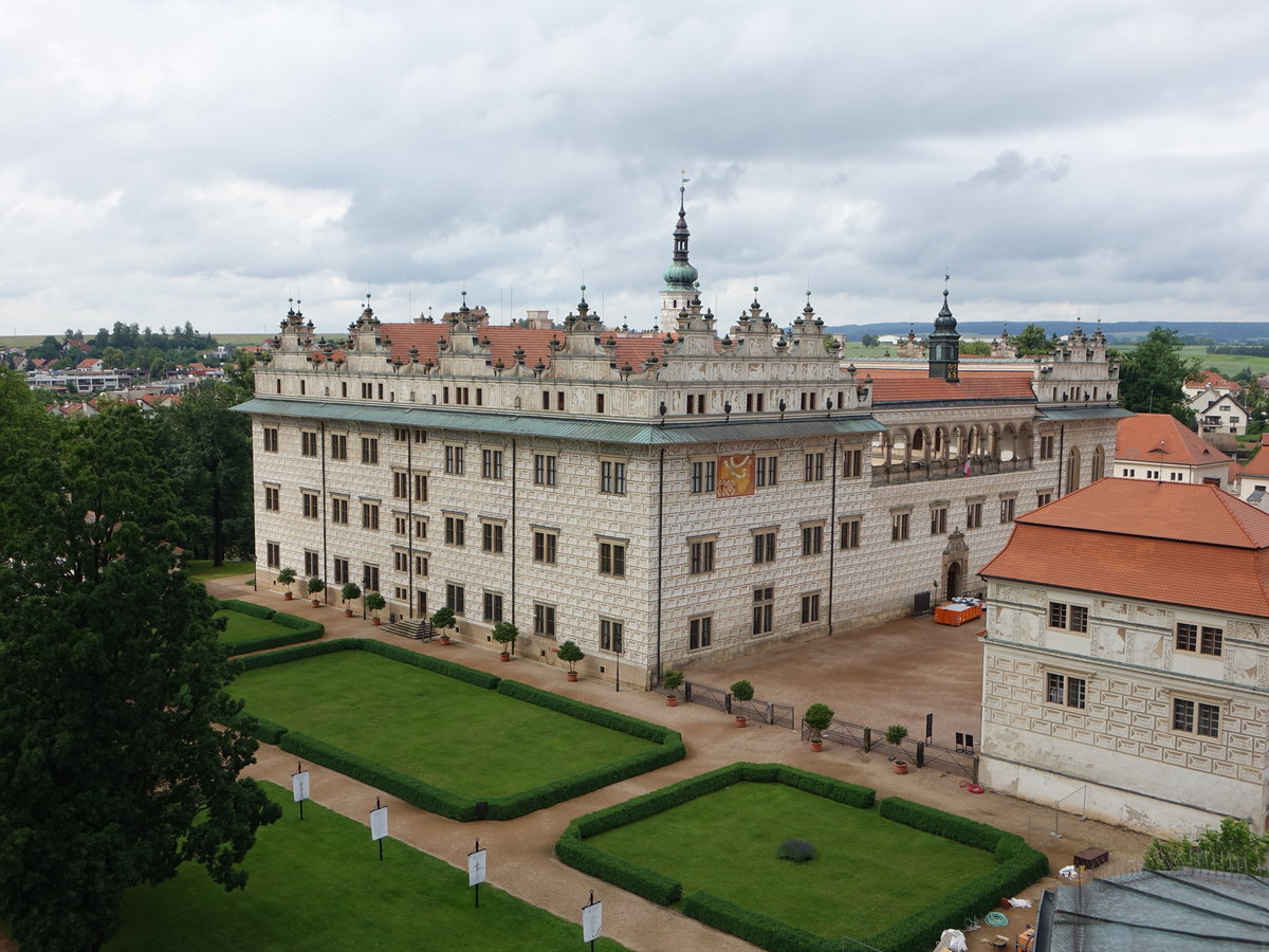 Litomysl / Leitomischl, Renaissance Schloss, erbaut von 1568 bis 1581 durch Giovanni Battista Aostalli und Ulrico Aostalli  (29.06.2020)