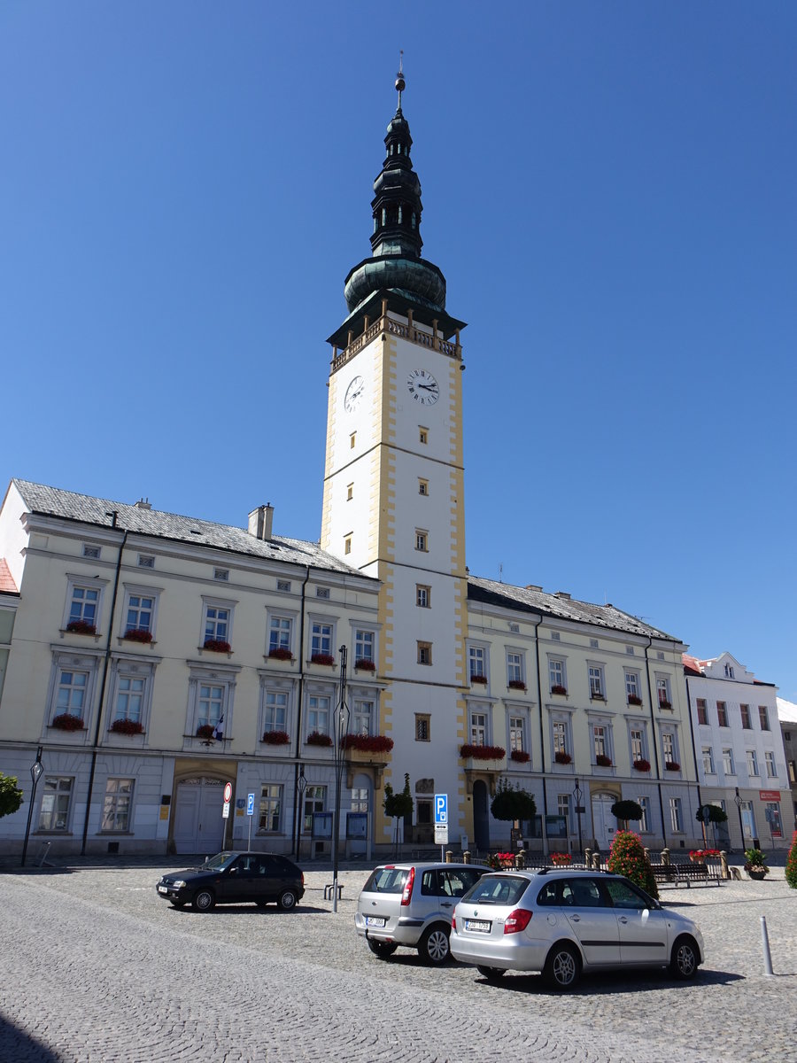 Litovel / Littau, Rathaus von 1557 am Namesti Premysla Otakara (01.08.2020)