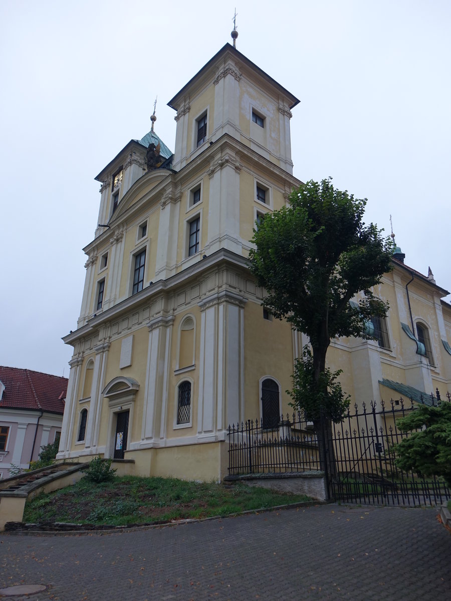 Litvinov, Pfarrkirche St. Michael, erbaut von 1685 bis 1694 durch Jean Baptiste Mathey (27.09.2019)