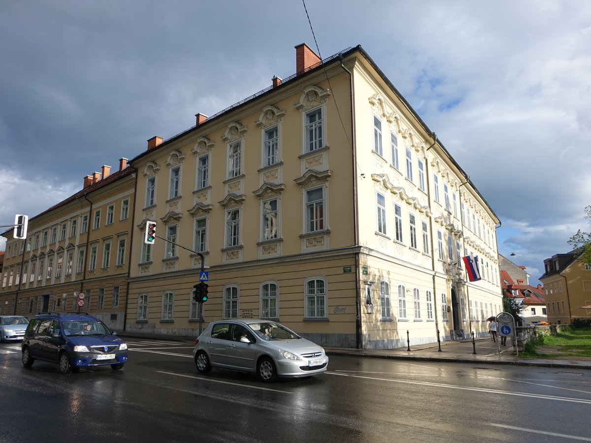 Ljubljana, Gruberjeva Palast am Levstikov Platz (04.05.2017)