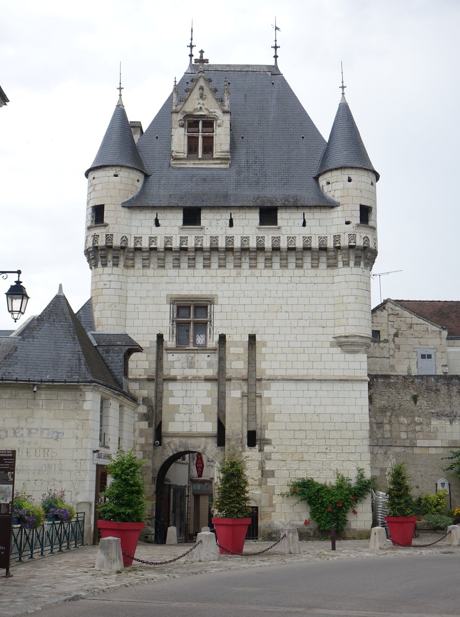 Loches, Porte des Cordeliers aus dem 15. Jahrhundert zur Grande Rue (08.07.2017)