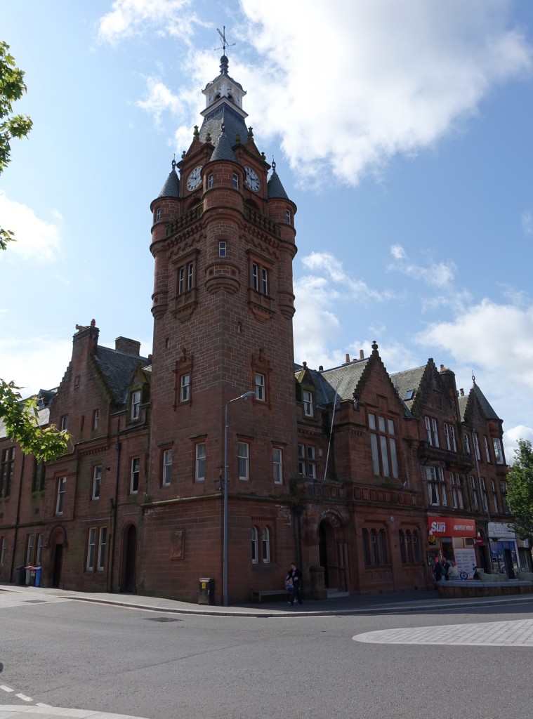 Lockerbie, Rathausturm an der High Street (11.07.2015)