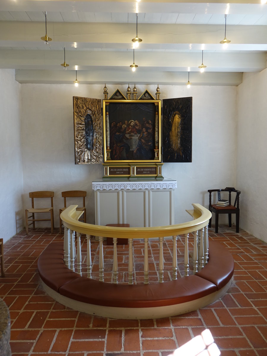 Lodbjerg, Altar von 1585 in der ev. Dorfkirche (19.09.2020)