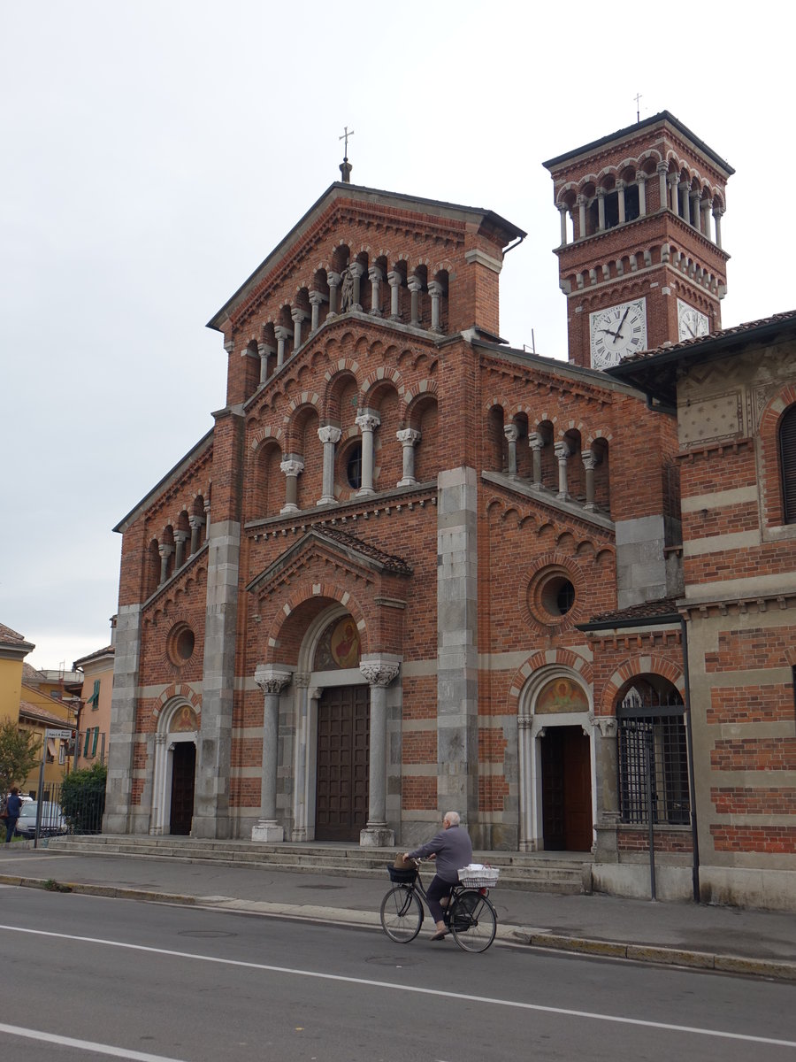 Lodi, Pfarrkirche San Rocco an der Piazzale Cesare Barzaghi, erbaut von 1909 bis 1911 (01.10.2018)