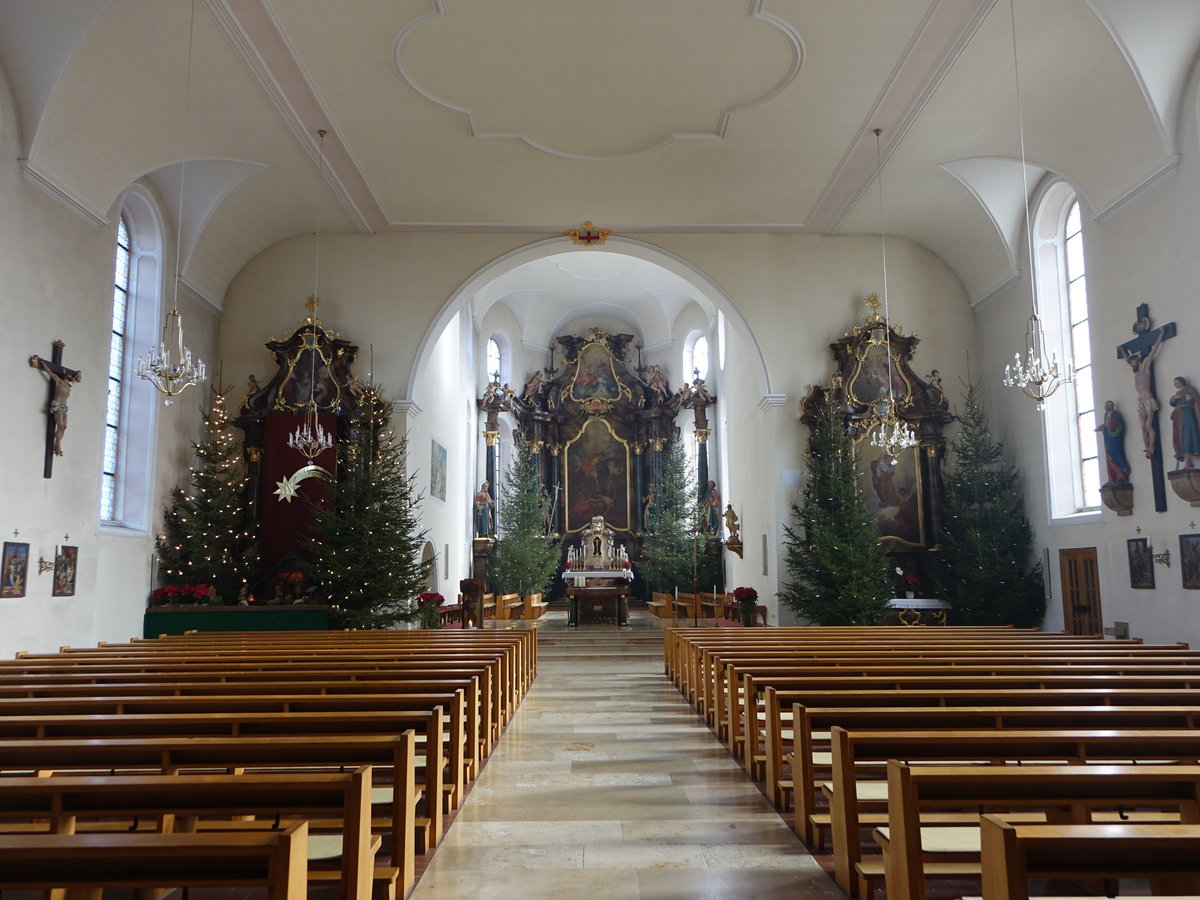 Löffingen, barocke Altäre von Mathias Faller in der St. Michael Kirche (25.12.2018)