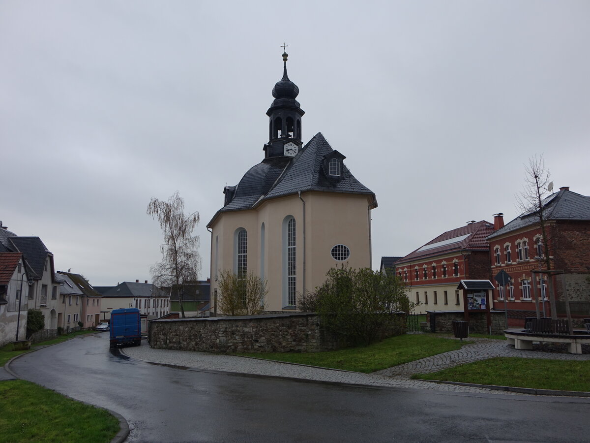 Lssau, evangelische Kirche, erbaut von 1755 bis 1759 (29.04.2023)