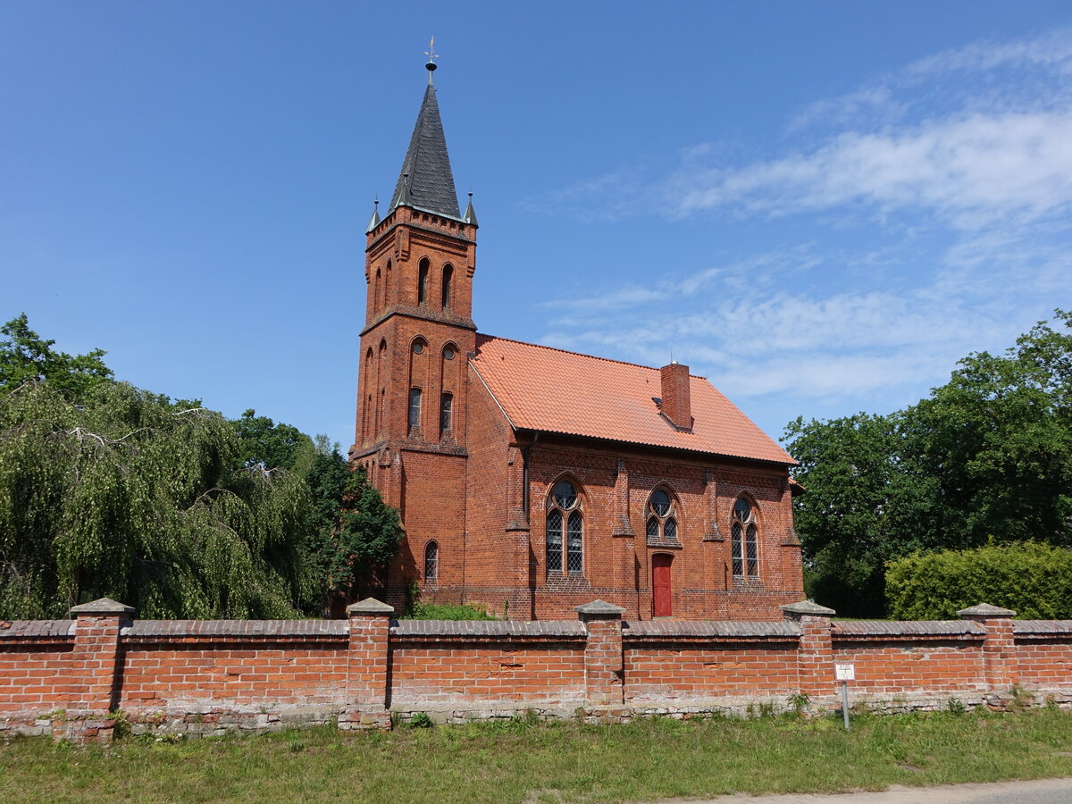 Lomitz, evangelische Kirche, erbaut 1879 (20.06.2026)