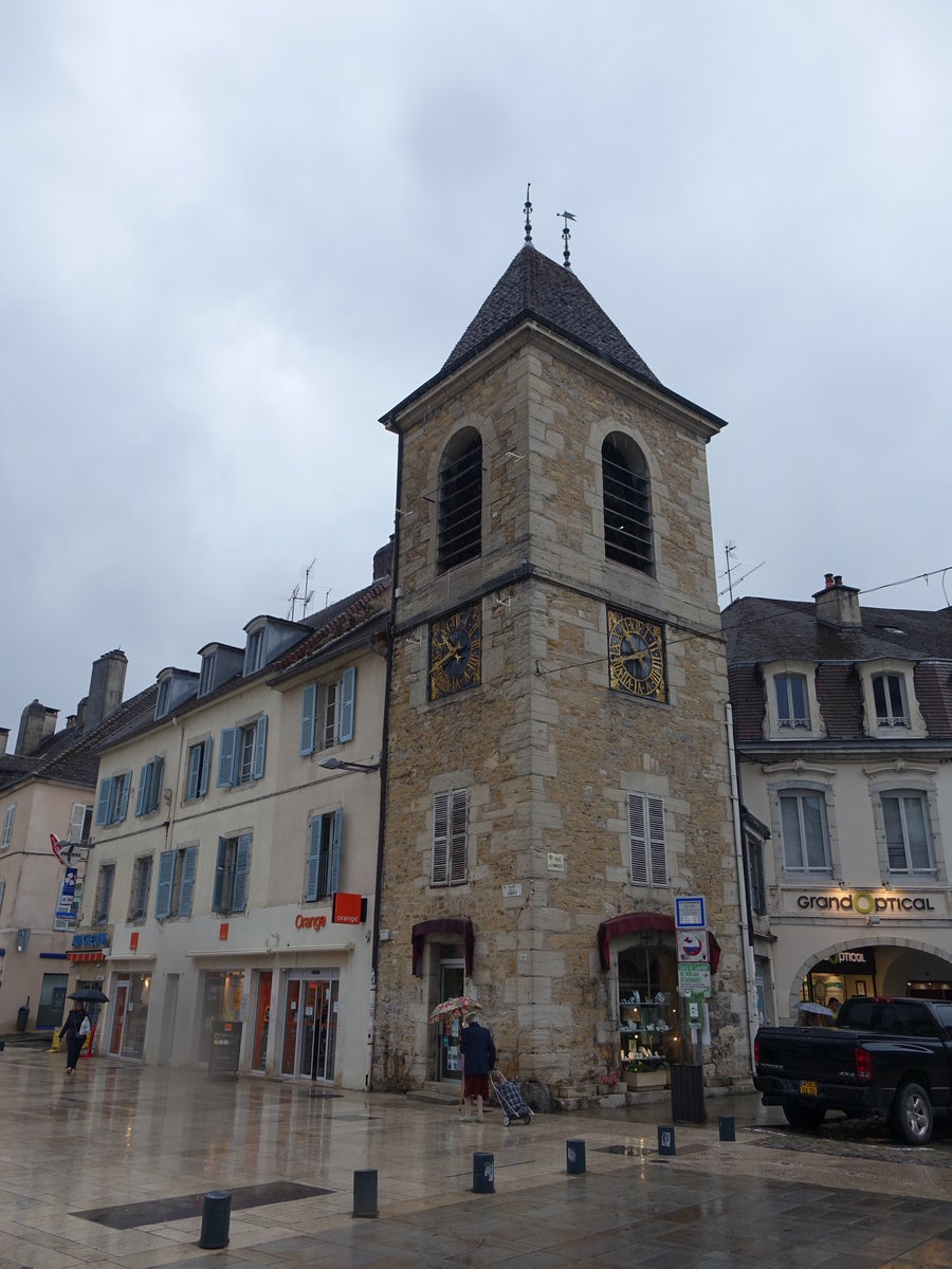 Lons-le-Saunier, Tour de l’horloge am Place de la Liberte (17.09.2016)