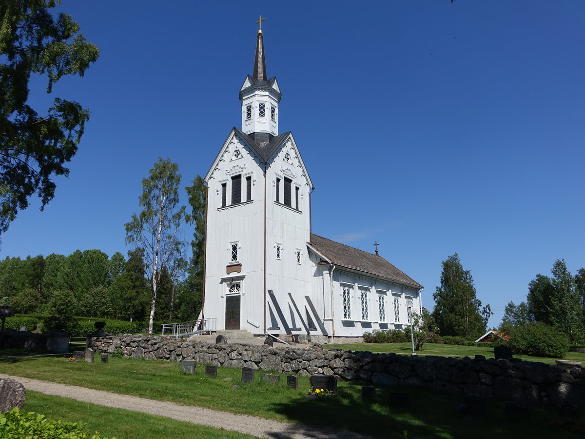 Los, Ev. Kirche, erbaut 1819, im 19. Jahrhundert umgestaltet durch Johan Adolf Hawerman (31.05.2018)