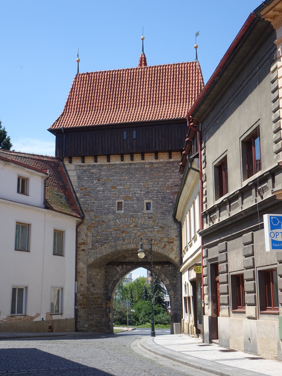 Louny / Laun, Saazer Tor in der Zatecka Strae (27.06.2020)