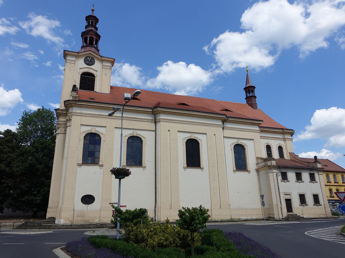 Lovosice / Lobositz, kath. Pfarrkirche St. Wenzel, erbaut bis 1745 (27.06.2020)
