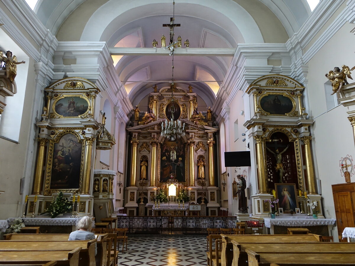 Lowicz / Lowitsch, barocke Altre in der Bernardiner Kirche (07.08.2021)