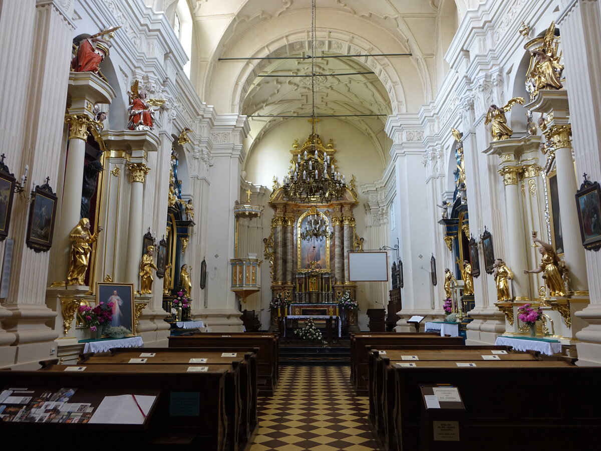 Lublin, barocker Innenraum der Karmeliterkirche St. Josef (15.06.2021)