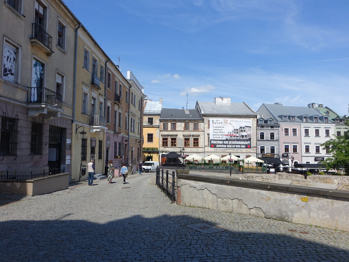 Lublin, Gebude am Plac Po Farce im Viertel Stare Miasto (15.06.2021)