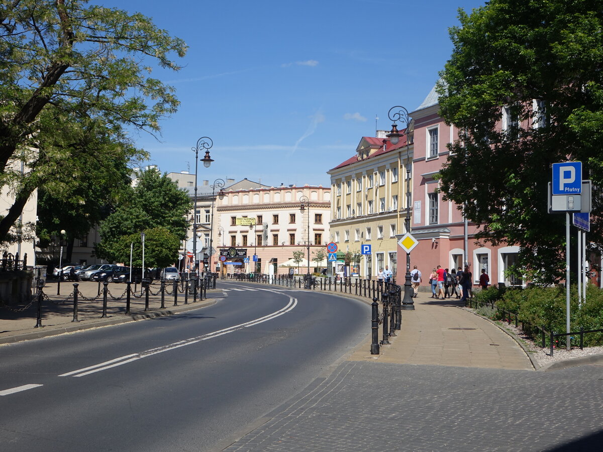 Lublin, historische Huser in der Bernardynska Strae (15.06.2021)