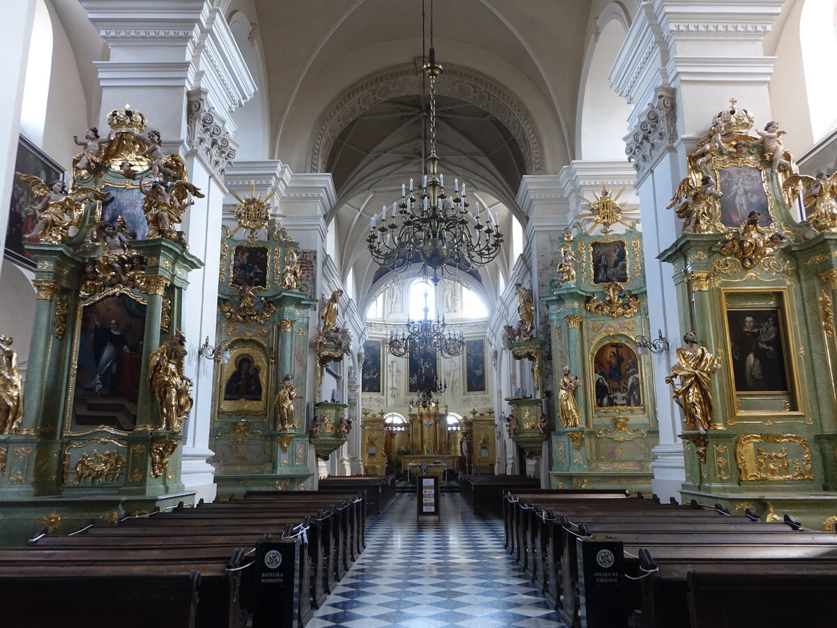 Lublin, Rokoko Altre von 1760 in der Dominikanerkirche St. Stanislaw (15.06.2021)