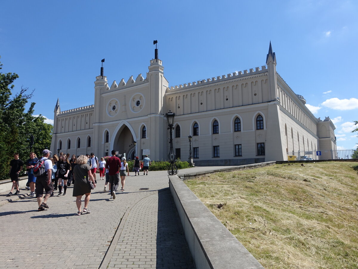 Lublin, Schloss, erbaut im 14. Jahrhundert unter Kasimir der Groe, neugotisch umgestaltet von 1823 bis 1826 durch Ignacy Stompf (15.06.2021)