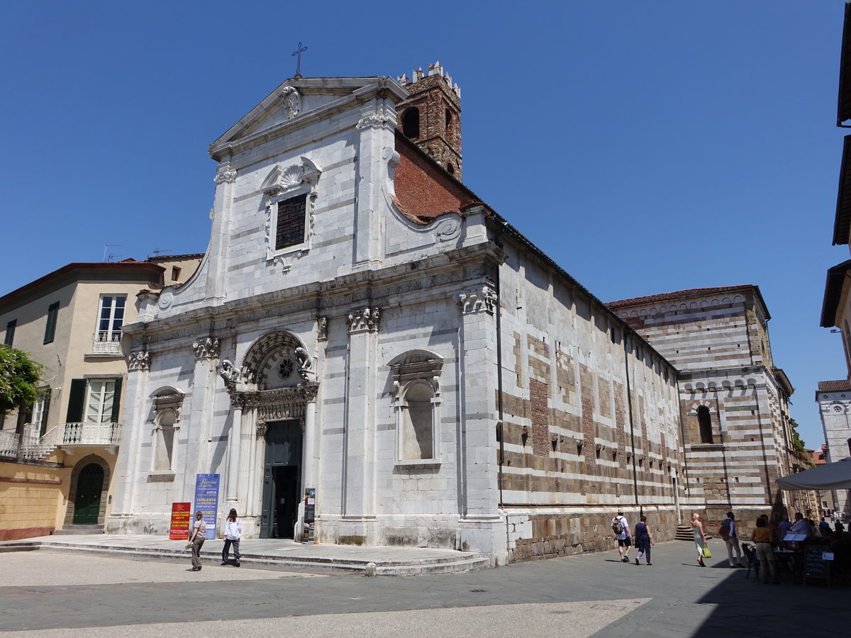 Lucca, Kirche Santi Giovanni e Reparata, erbaut im 12. Jahrhundert (18.06.2019)