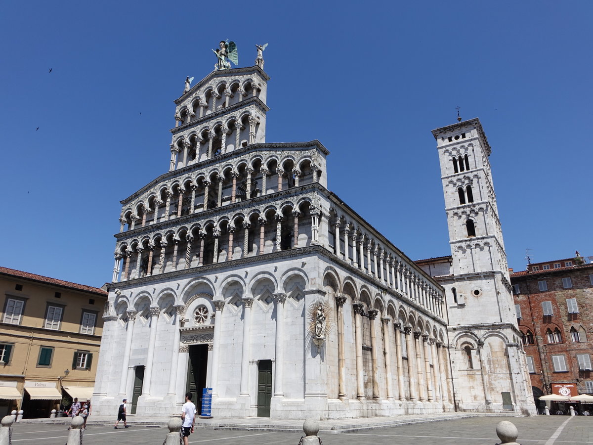 Lucca, Pfarrkirche San Michele in Foro, erbaut ab 1143 (18.06.2019)