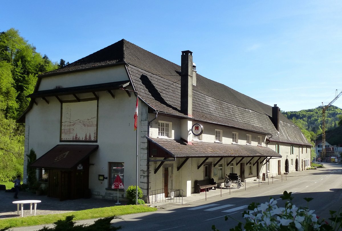 Lucelle, Speicher und Kellerei des ehemaligen Klosters Ltzel, heute u.a. Restaurant, Mai 2017