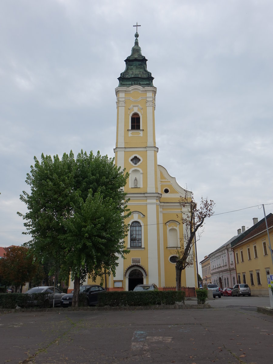 Lucenec / Lizenz, kath. Pfarrkirche Maria Heimsuchung, erbaut im 18. Jahrhundert (27.08.2019)