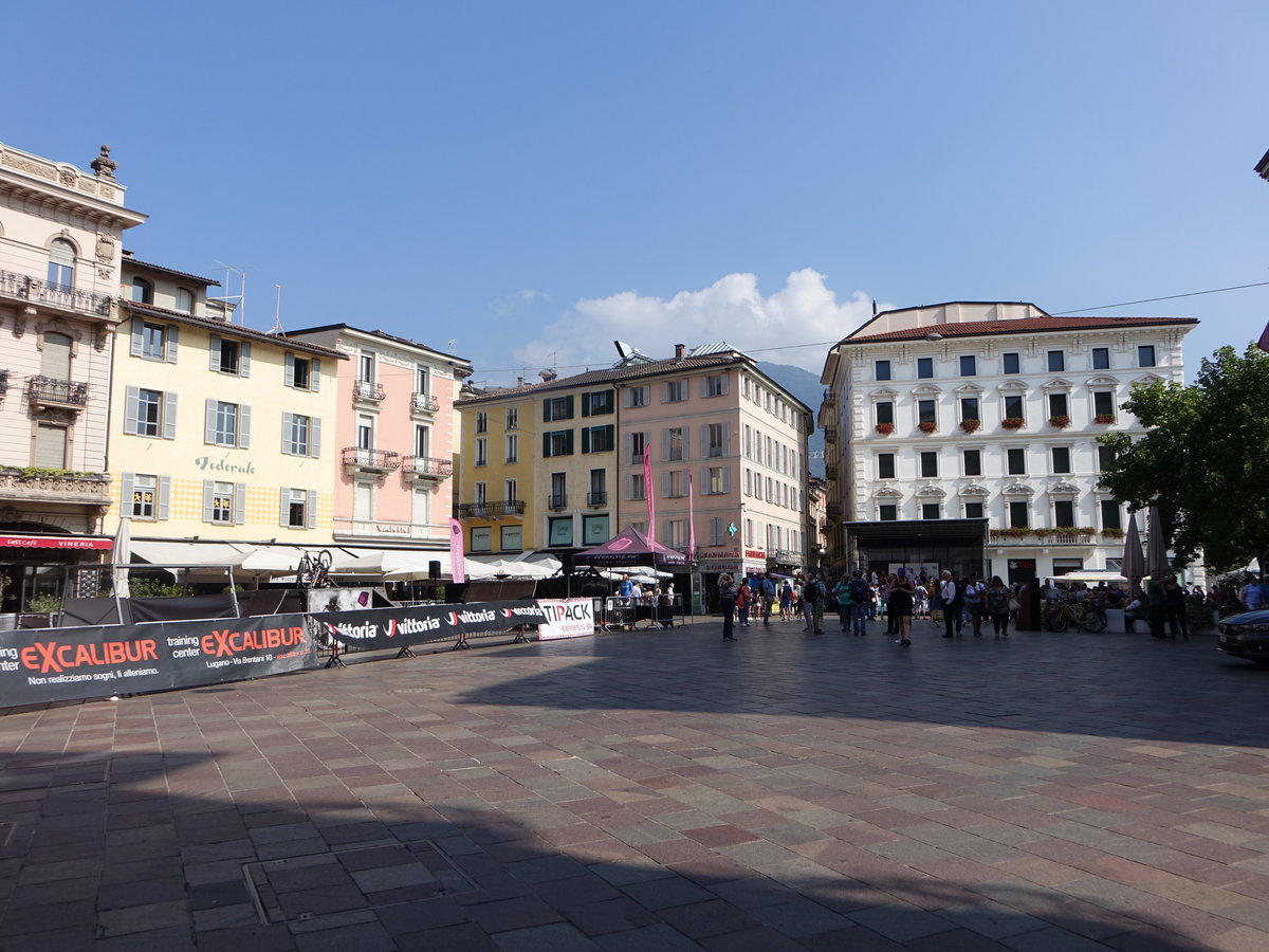 Lugano, Gebude an der Piazza della Riforma (23.09.2018)