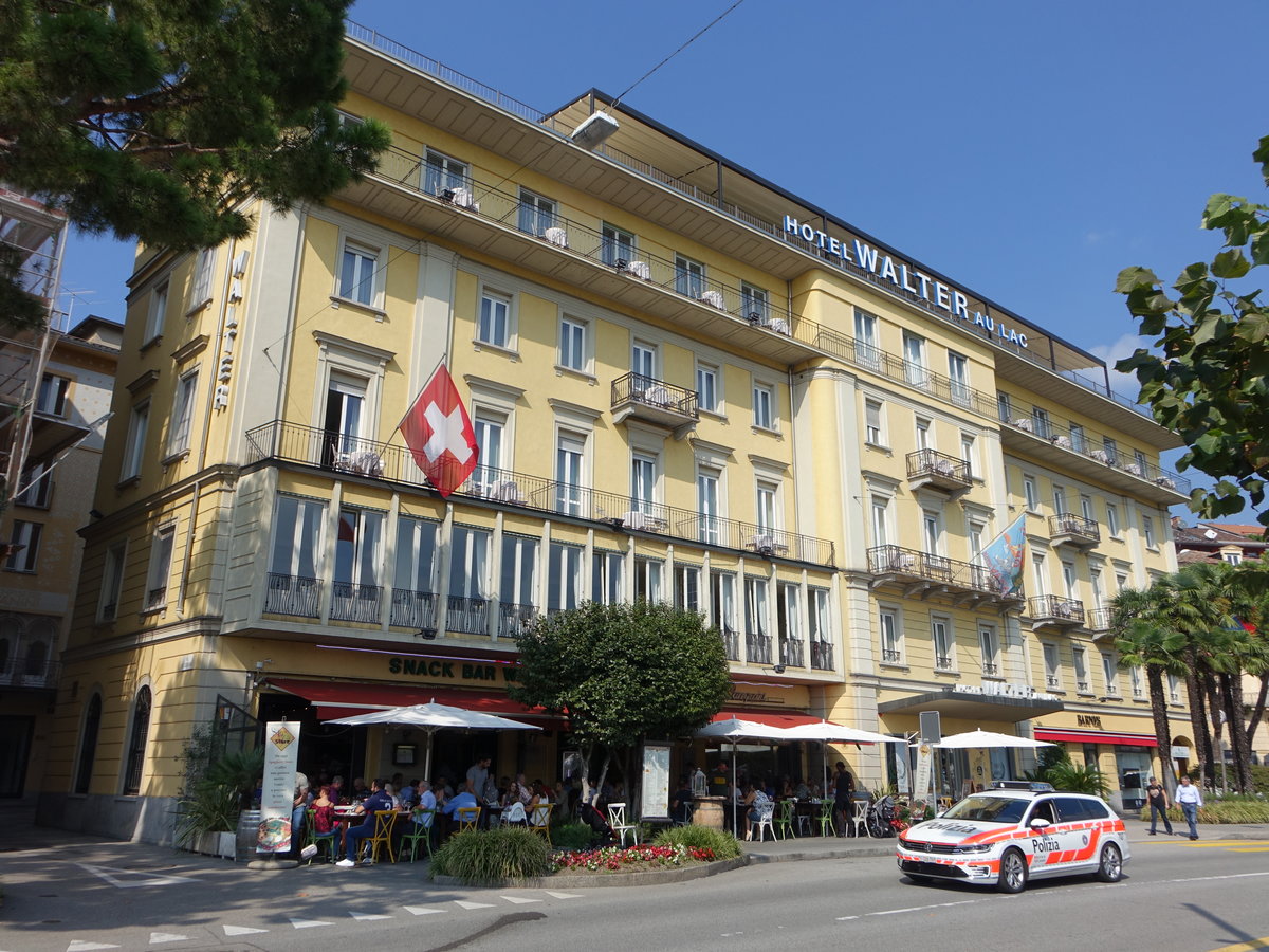 Lugano, Hotel Walter au Lac an der Promenade Riva Vincenzo Vela (23.09.2018)