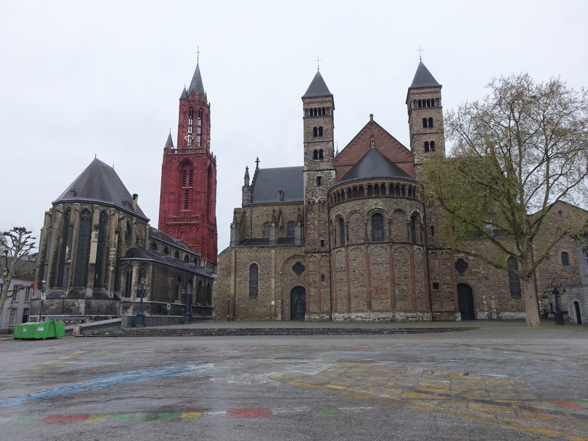 Maastricht, St. Johannis und St. Servatius Kirche am Vrijthof (25.04.2015)